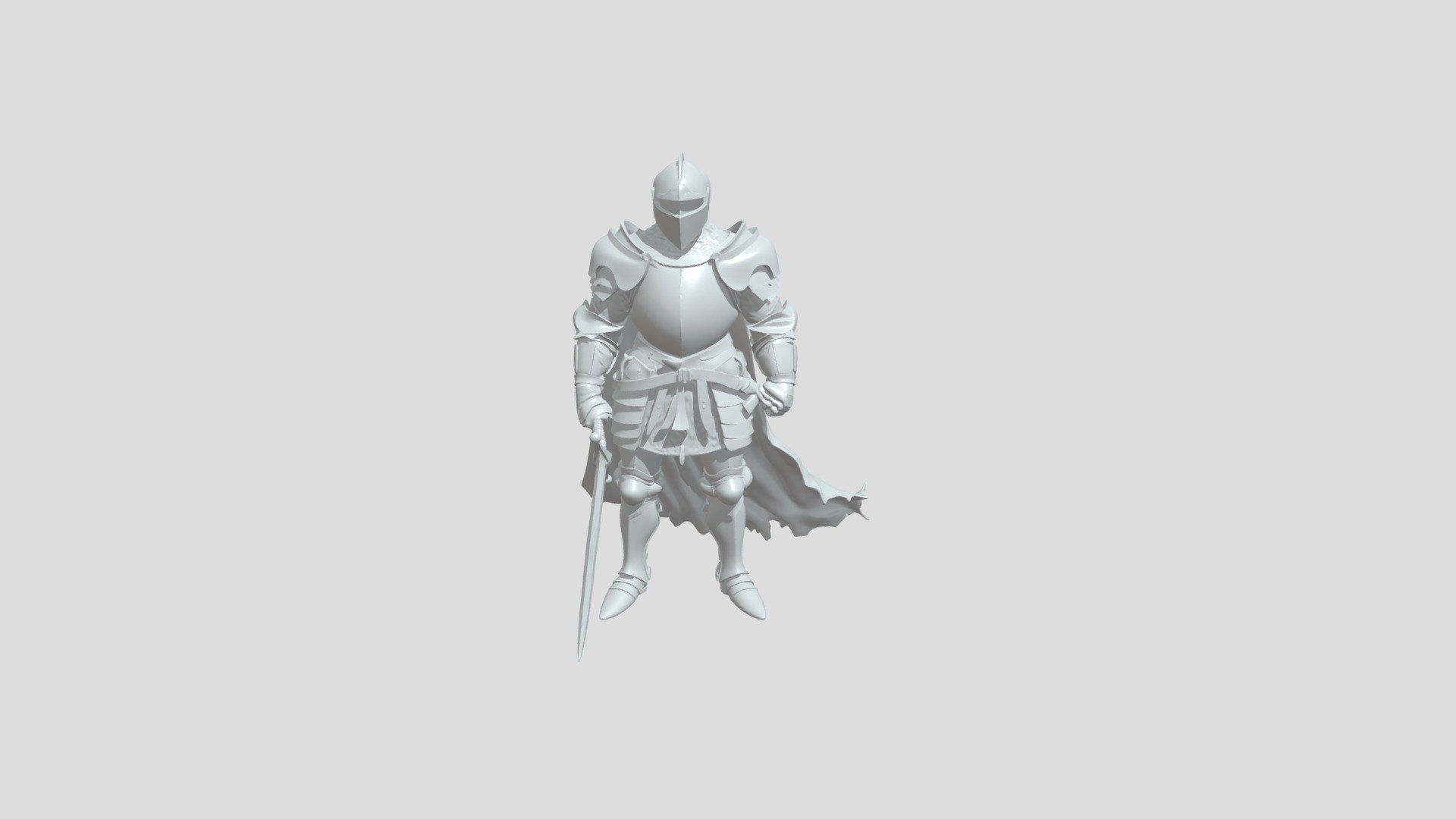 A knight in armor with sword - 3D model by dyatlovroman55555 [b76e5a0 ...