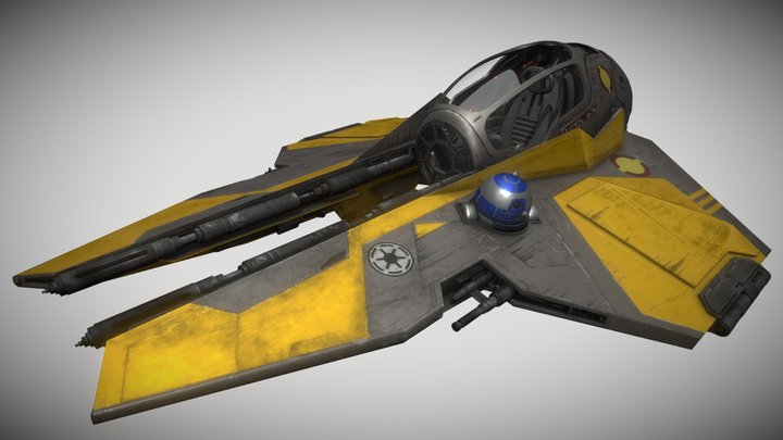 SWBF2(Custom) - Anakin's Eta-2 Actis Interceptor 3D Model
