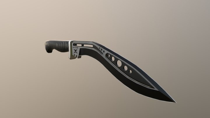 Metal Utility Knife with Hook - 3D Model by DamnBrush