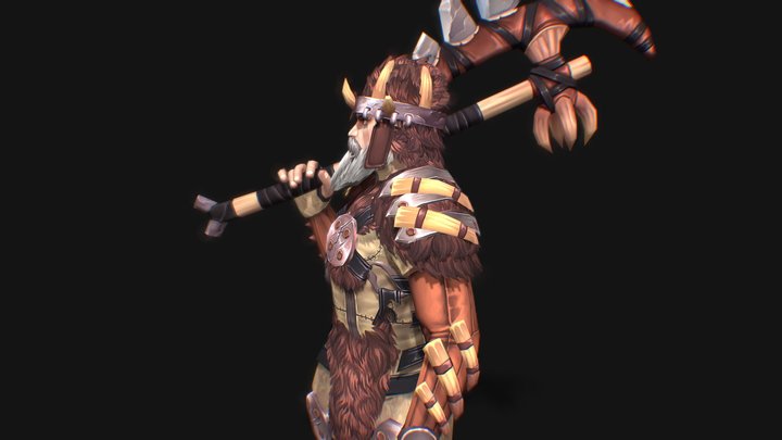 Warrior - Hand Painted Characters 3D Model