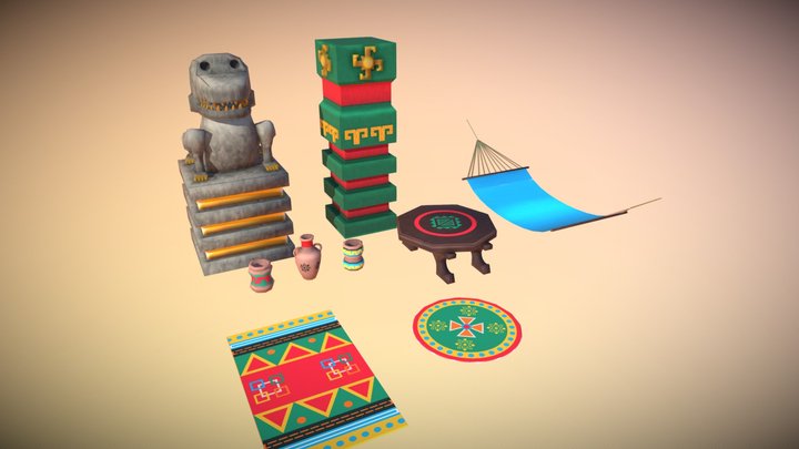 Props Tribal 3D Model
