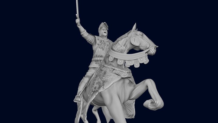 Horseman model (Owain Glyndŵr statue) 3D Model