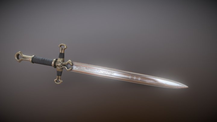 Lionhead Fantasy Sword 3D Model