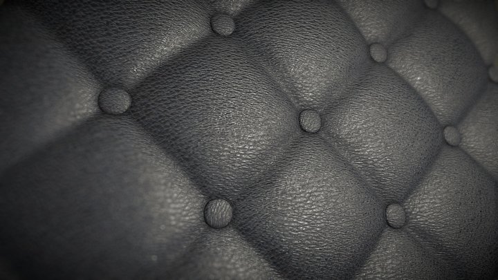 Leather Pillow Button Texture. 3D Model