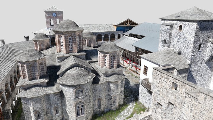 Ιερά Μονή Αγίου Διονυσίου εν Ολύμπω 3D Model
