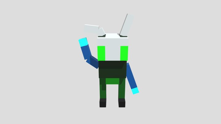 Voxel Bunny 3D Model