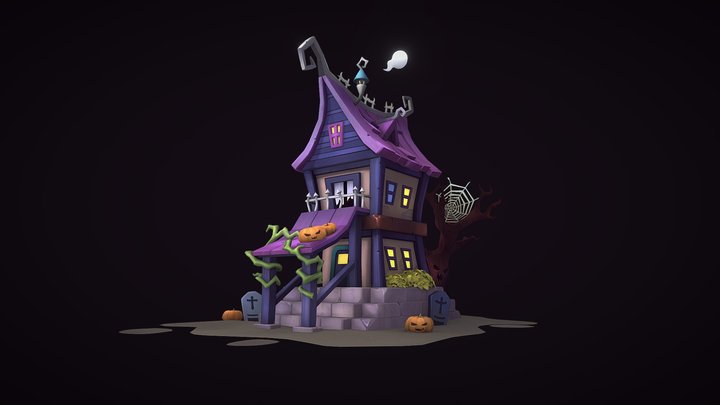 Halloween Witch's House 3D Model
