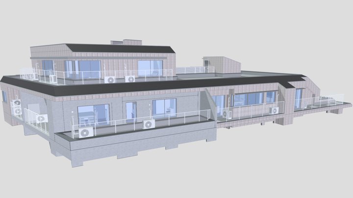 small apartment 2 　4F+PHF in japan 3D Model
