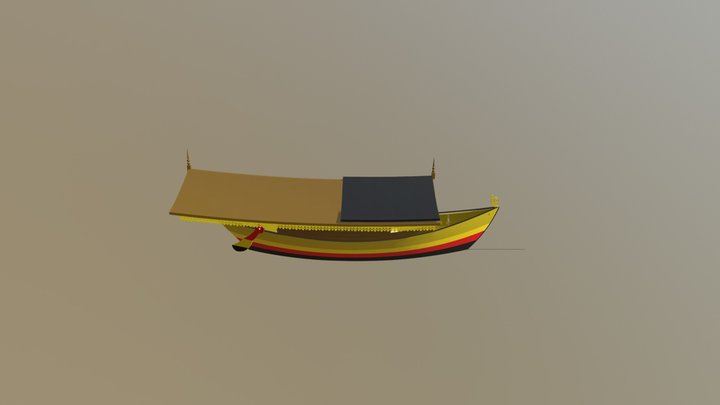 Perahu Tambang Miniature 3D Model