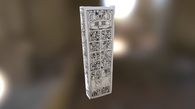 Estela 1012 Copán 3D Model
