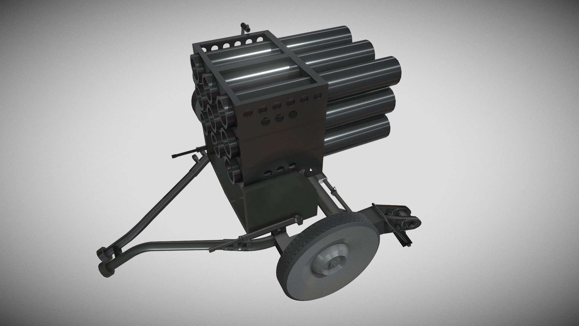 3D model Type 63 Multi Rocket Launcher - This is a 3D model of the Type 63 Multi Rocket Launcher. The 3D model is about a camera on a stand.