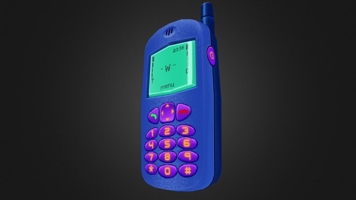 cartoony Cell phone 3D Model