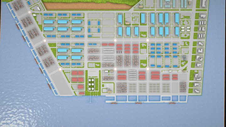 Van Ninh General Port 3D Model