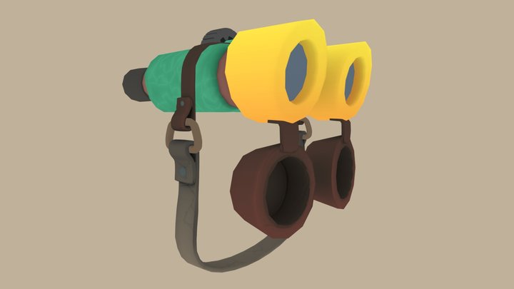 Stylised Binoculars 3D Model