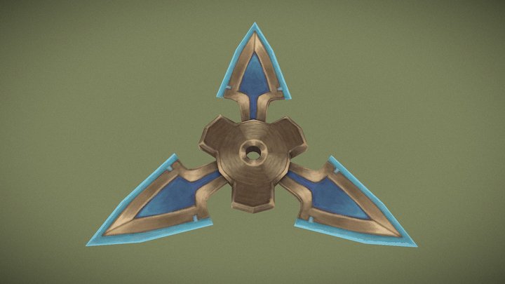 hand painted shuriken asset 3D Model