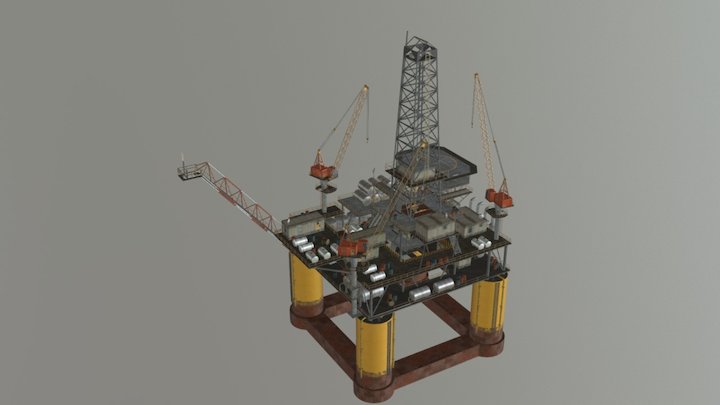 Oil rig 3D Model