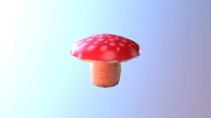 Red Mushroom 3D Model