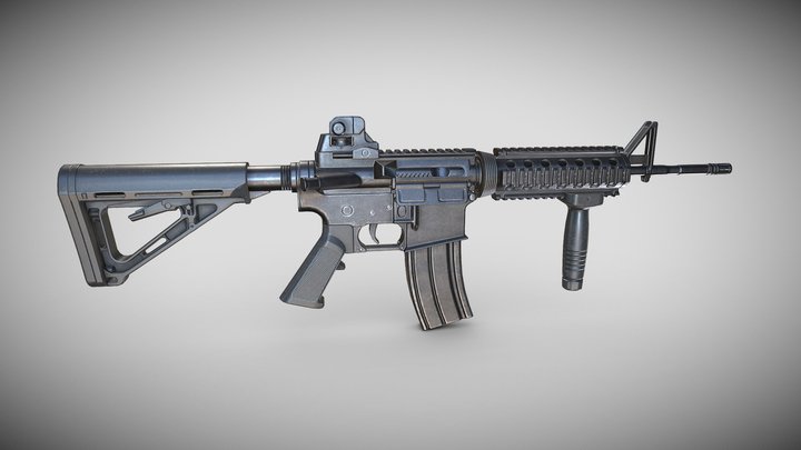 M4 Carbine Rifle 3D Model