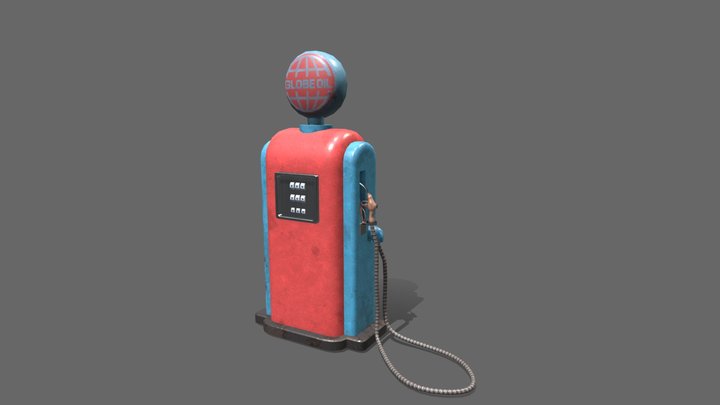 Retro Gas Pump 3D Model