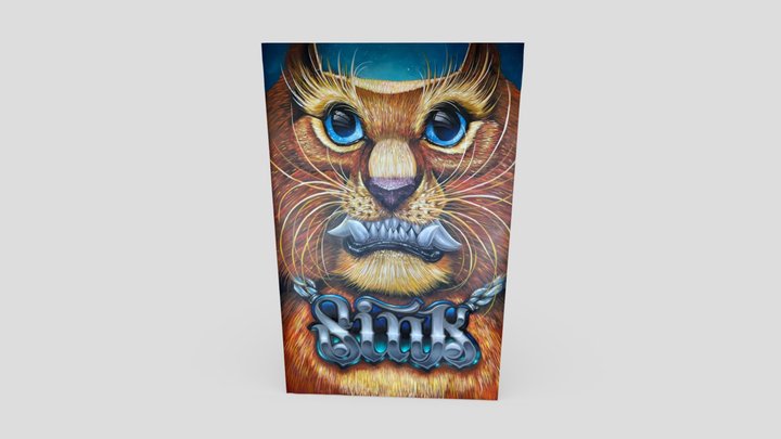 Lion graffiti 3D Model
