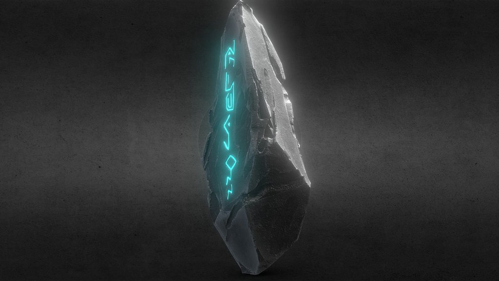 Low Poly Fantasy Rune Stone