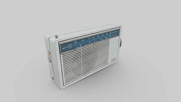 Mitsubishi Electric - 8 transistor radio 3D Model
