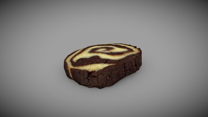 Black White Cookie 3D Model