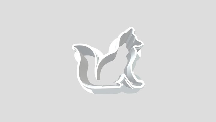 Fox Shaped Cutter for Polymer Clay 3D Model