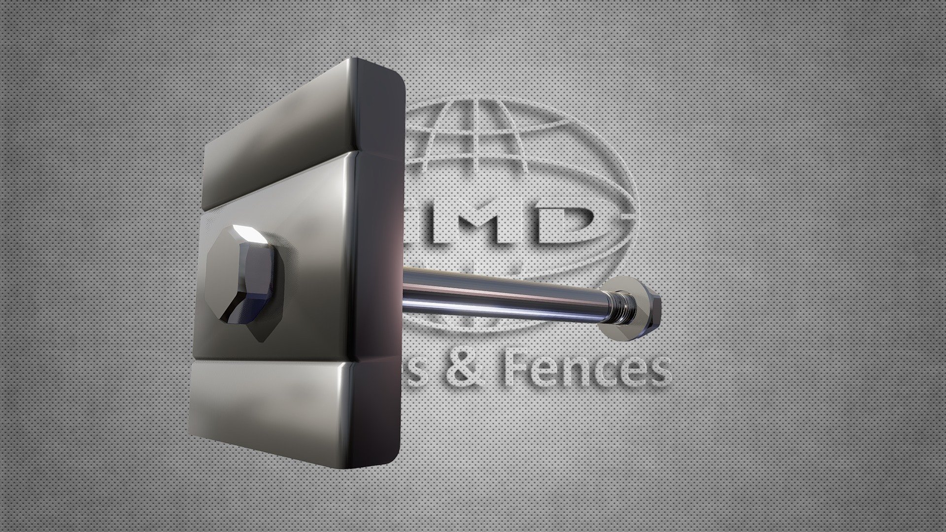 Panel Clamp with Carriage Bolt (USA) — Sketchfab embed 3D viewer