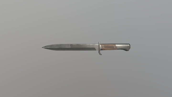 429_ German WW2 knife concept 3D Model