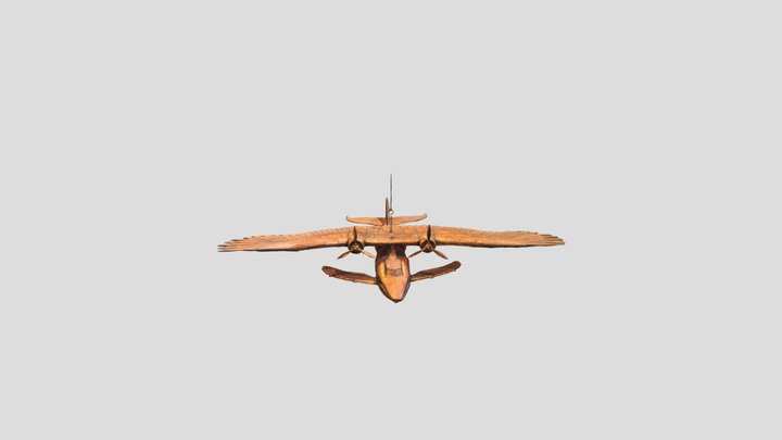 A Whale Eagle Seaplane 3D Model