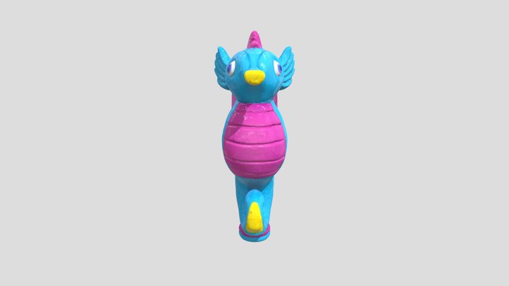 Seahorse Splash 3D Model