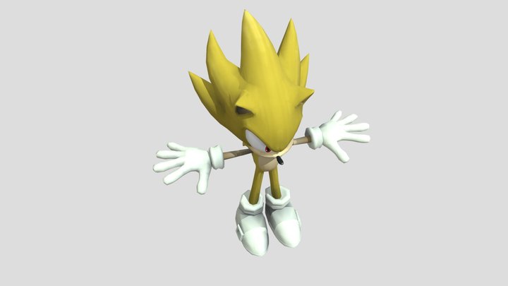 Super Sonic from Sonic forces run 3D Model