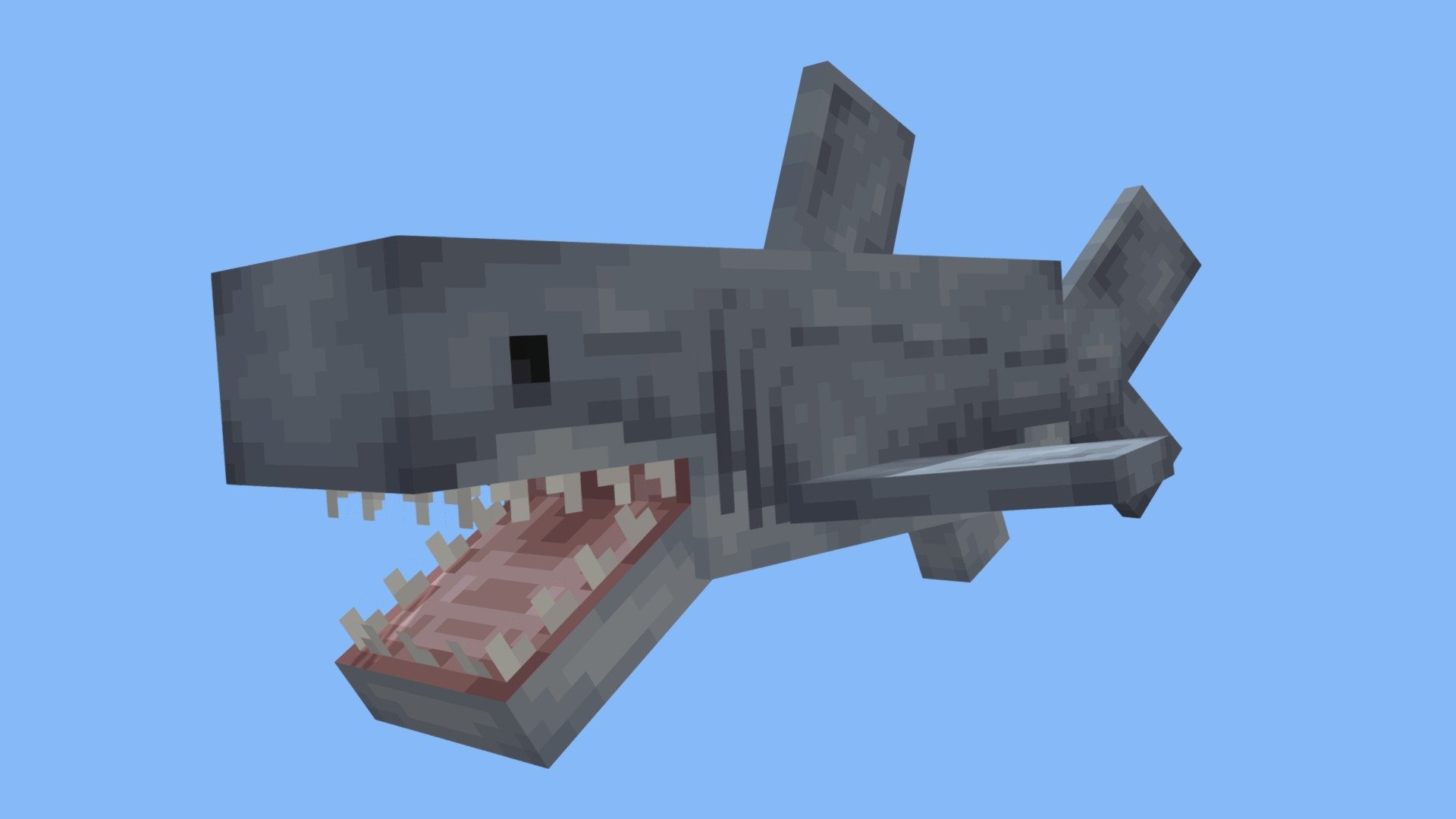 Minecraft Great White Shark - 3D model by Nog's Menagerie (@nogs ...