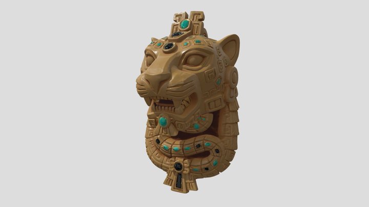 Golden Maya Jaguar Relic