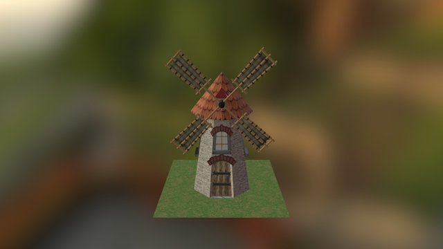 Medieval Mill 3D Model