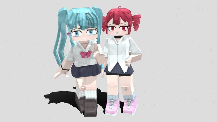 Miku and teto 3D Model