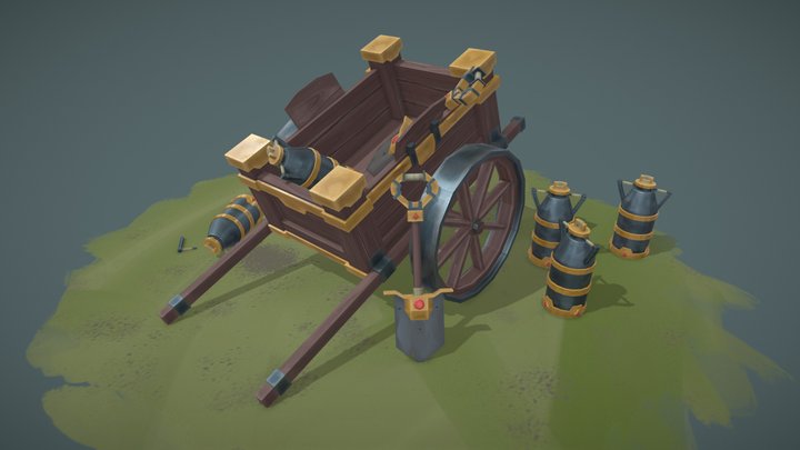 [STUDENT WORK] Dwarf Beer Can, Shovel & Cart 3D Model