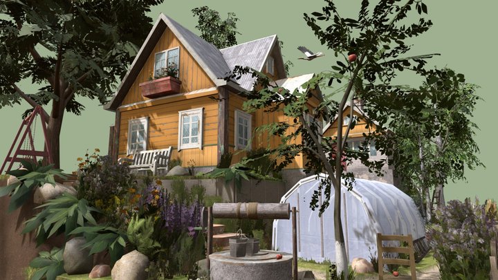 DAE Diorama - Grandma's House 3D Model