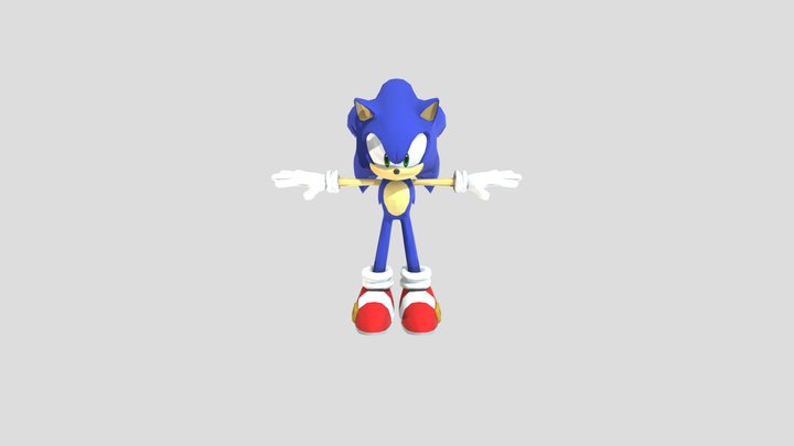 sonic mixamo 3D Model