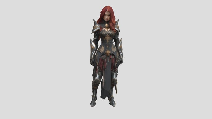A female fantasy character 3D Model