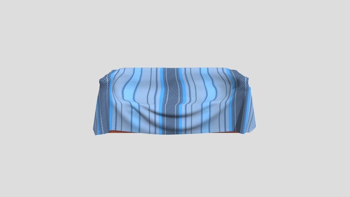 Sofa with fabric 3D Model