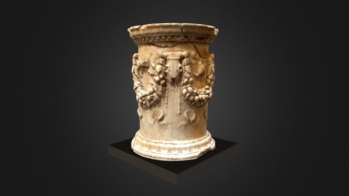 Ara cilíndrica de Emerita Augusta 3D Model