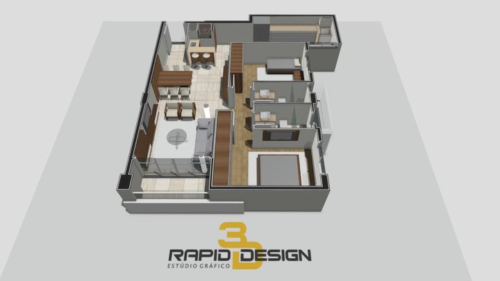 One Residence - Planta 3D Model