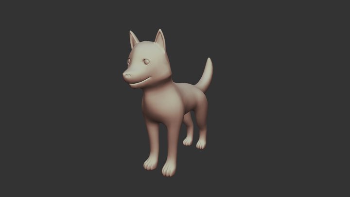 Husky Puppy Exercise 3D Model