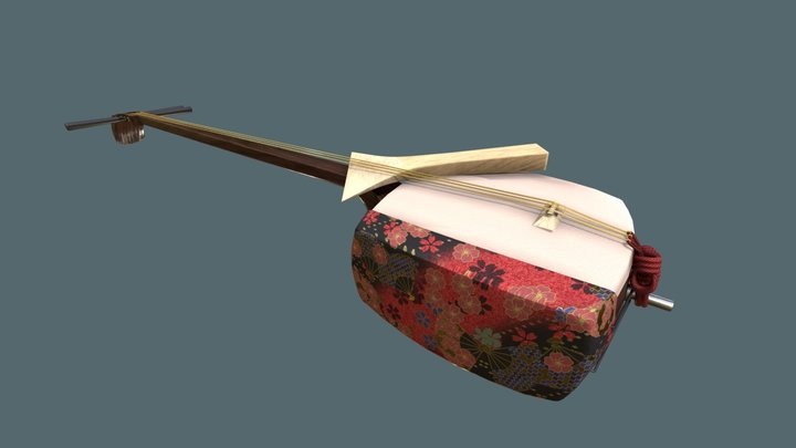 Shamisen 3D Model