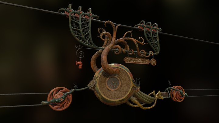 Лесной фуникулер. 3D Model
