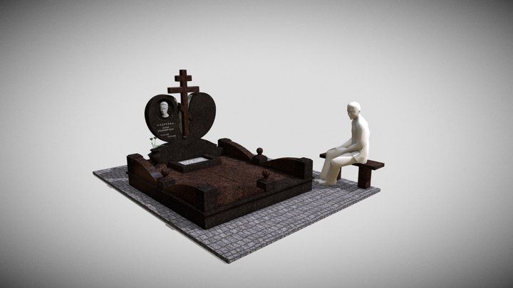 Памятник сердце 3D Model