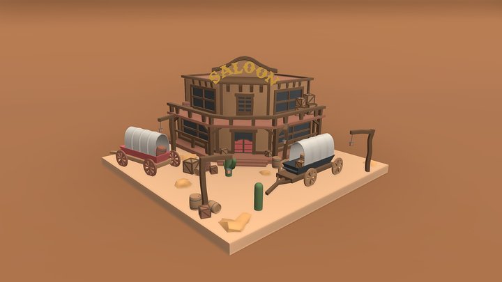 GameArt1_A02_SimpleScene 3D Model