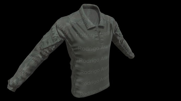 Brazilian Marines Combat T-Shirt 3D Model